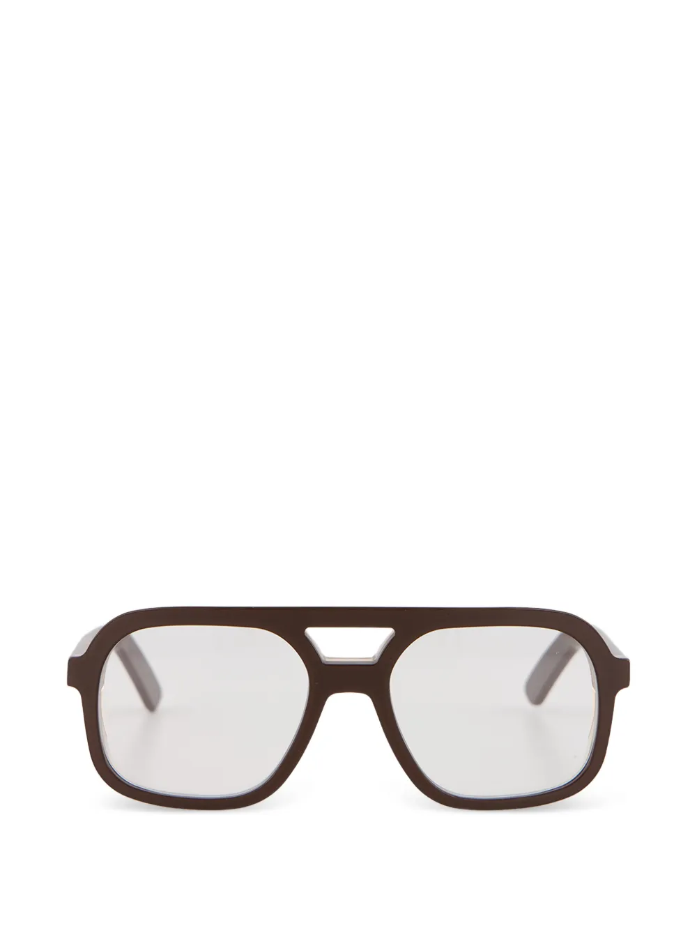 Emmanuelle Khanh pilot-frame optical glasses - Marrone