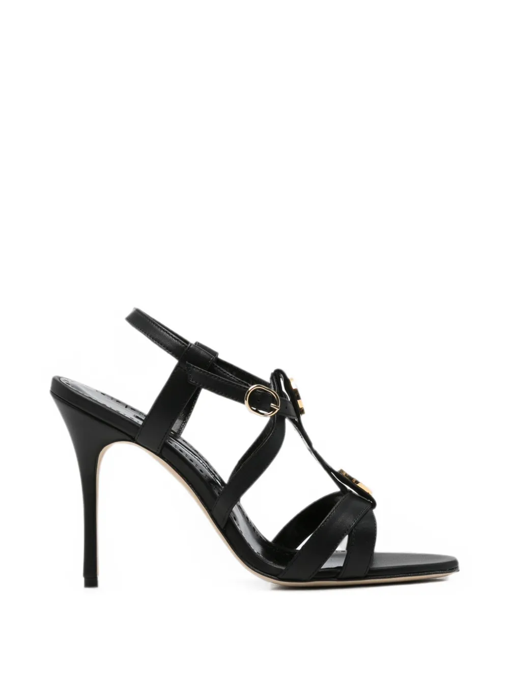 Manolo Blahnik Giza disc-embellished sandals - Schwarz