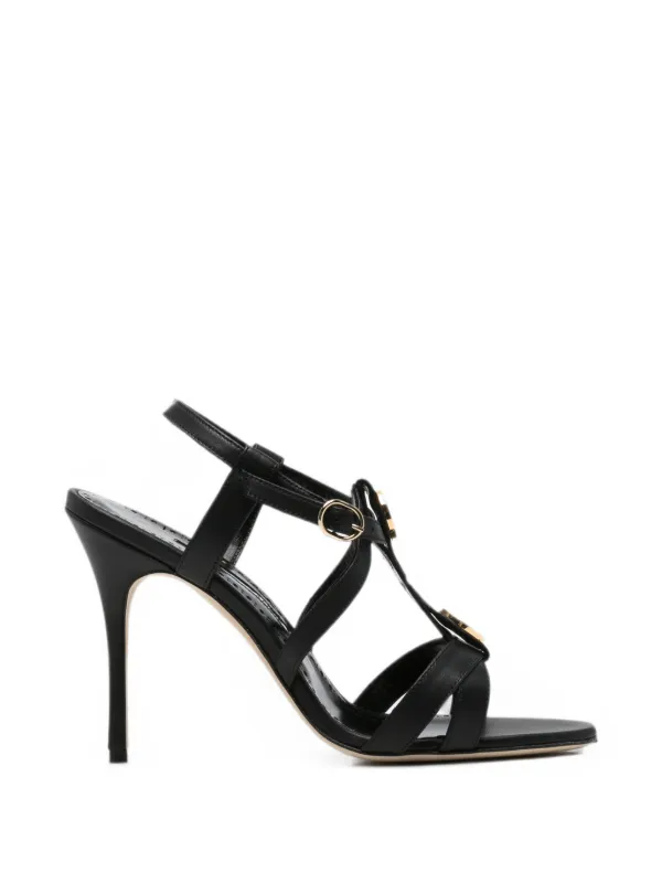 Manolo Blahnik Giza Disc-embellished Sandals in Black
