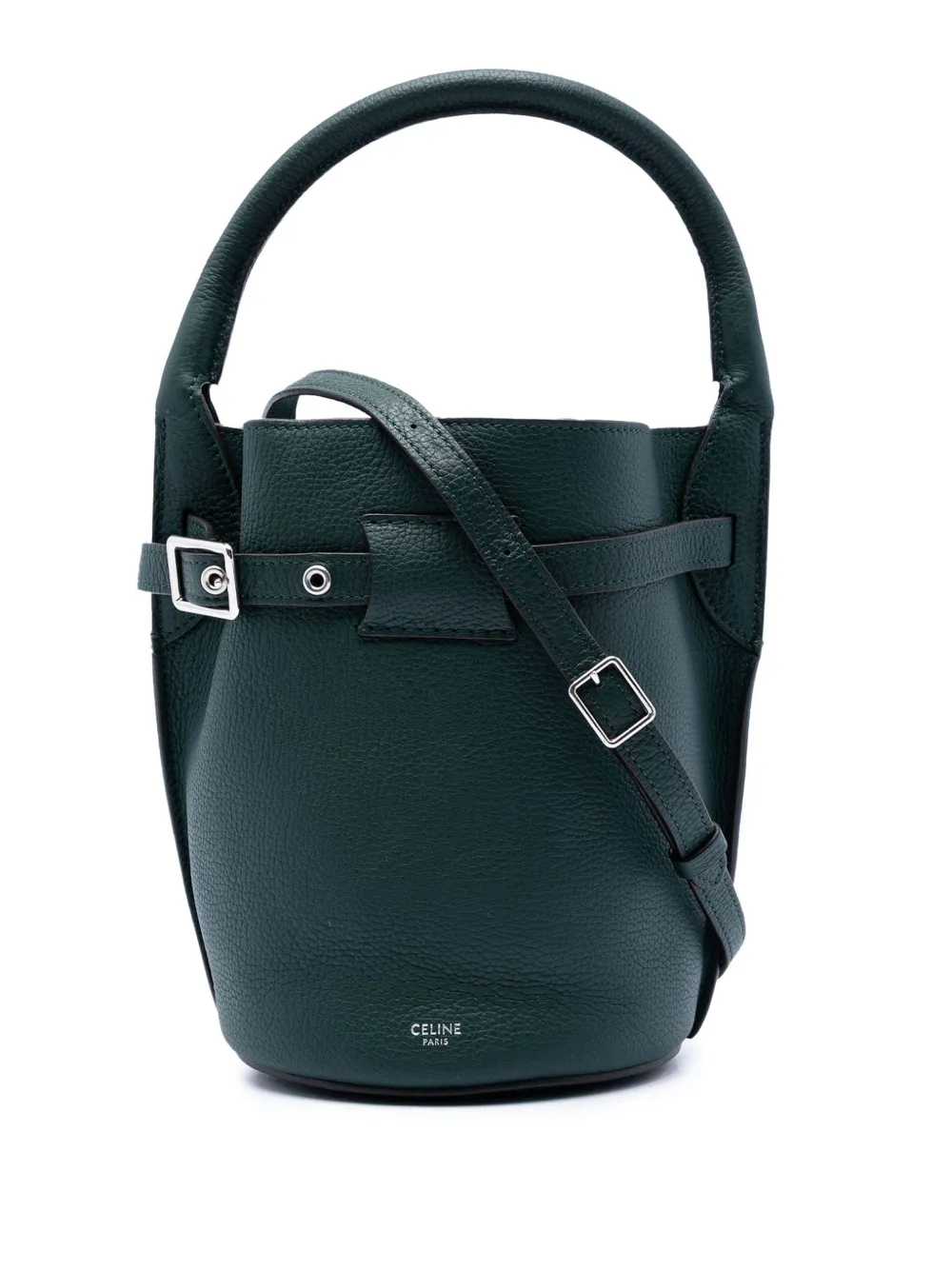 Celine Pre-Owned 2018 Nano Leather Big Bucket Bag satchel - Green