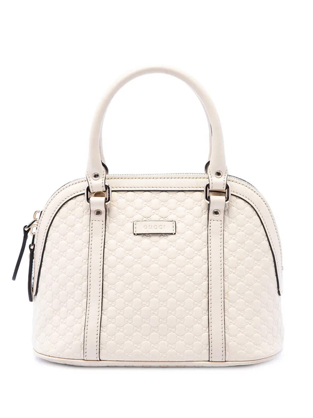 Gucci Pre-Owned 2016-2026 Mini Microguccissima Dome satchel - Bianco