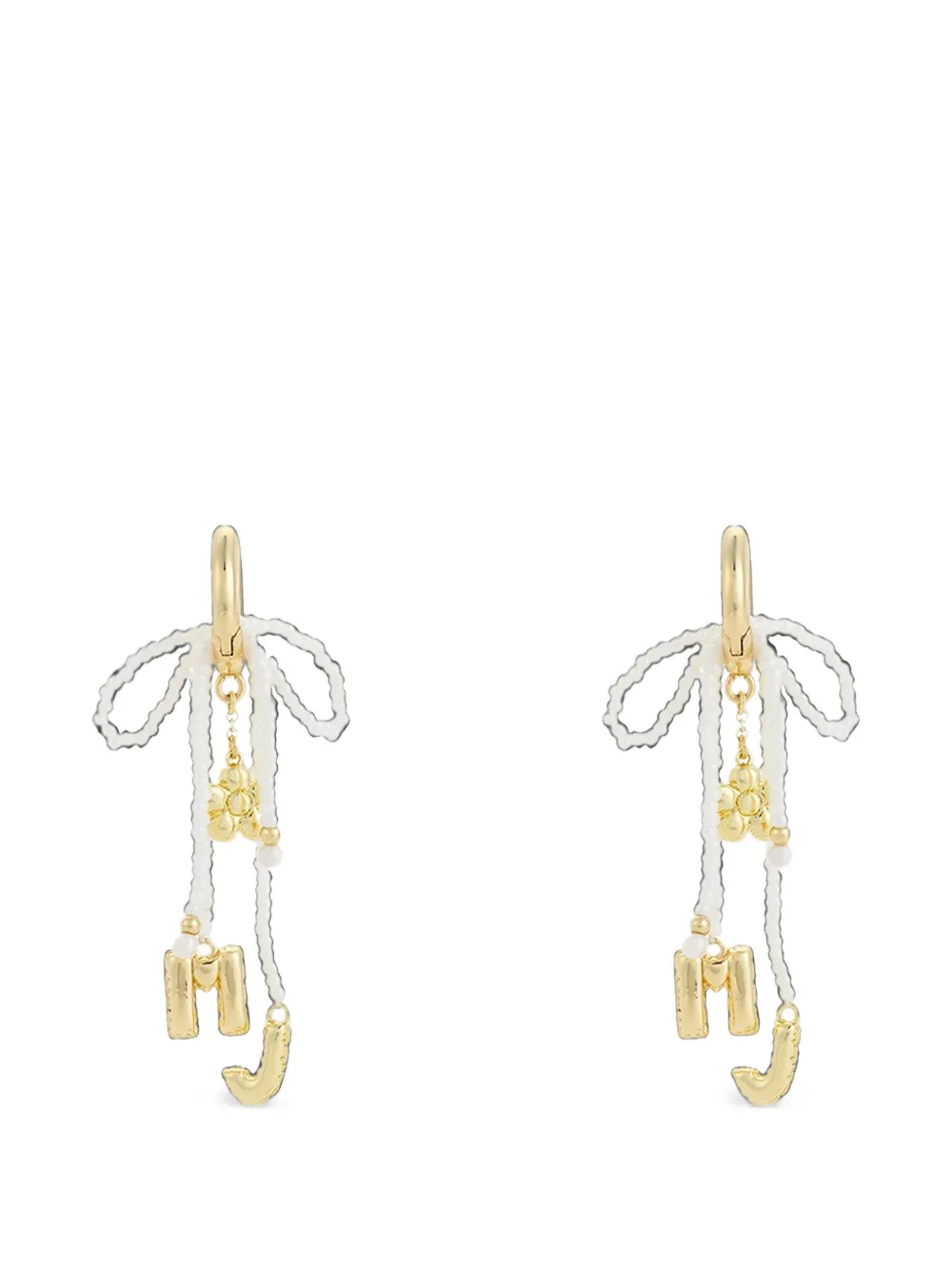 Marc Jacobs The Beaded MJ Balloon earrnigs - Gold