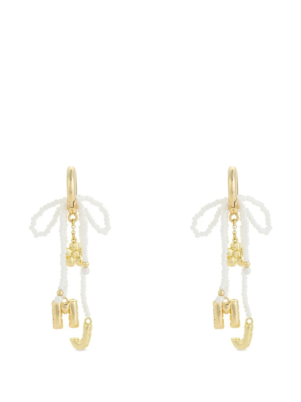 Marc Jacobs The Beaded MJ Balloon earrnigs - Oro