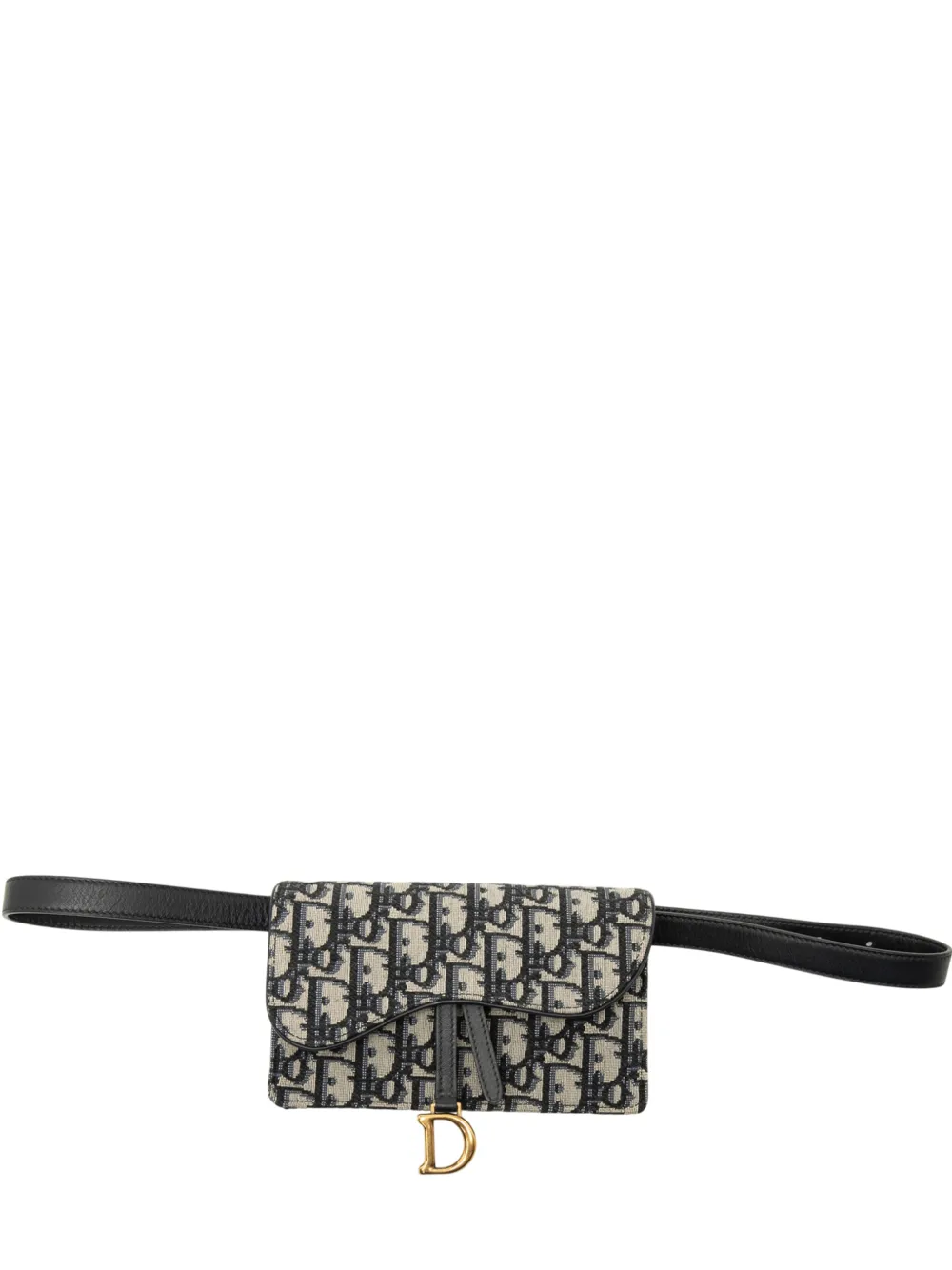 Christian Dior Pre-Owned 2019 Oblique Canvas Saddle belt bag - Blu