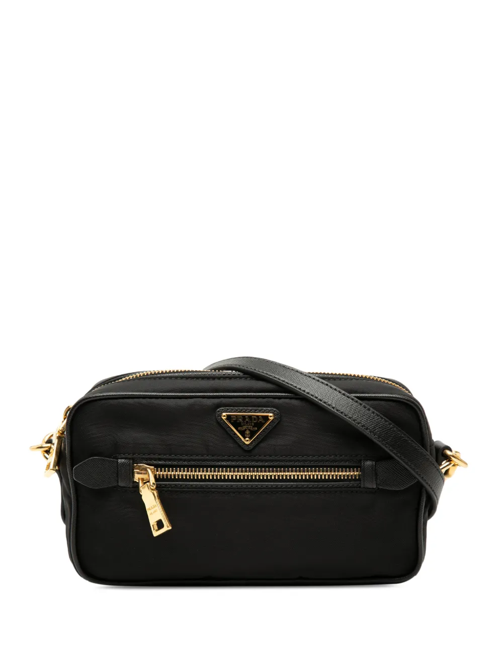 Prada Pre-Owned 2000-2013 Small Tessuto Front Pocket Camera Bag crossbody bag - Nero