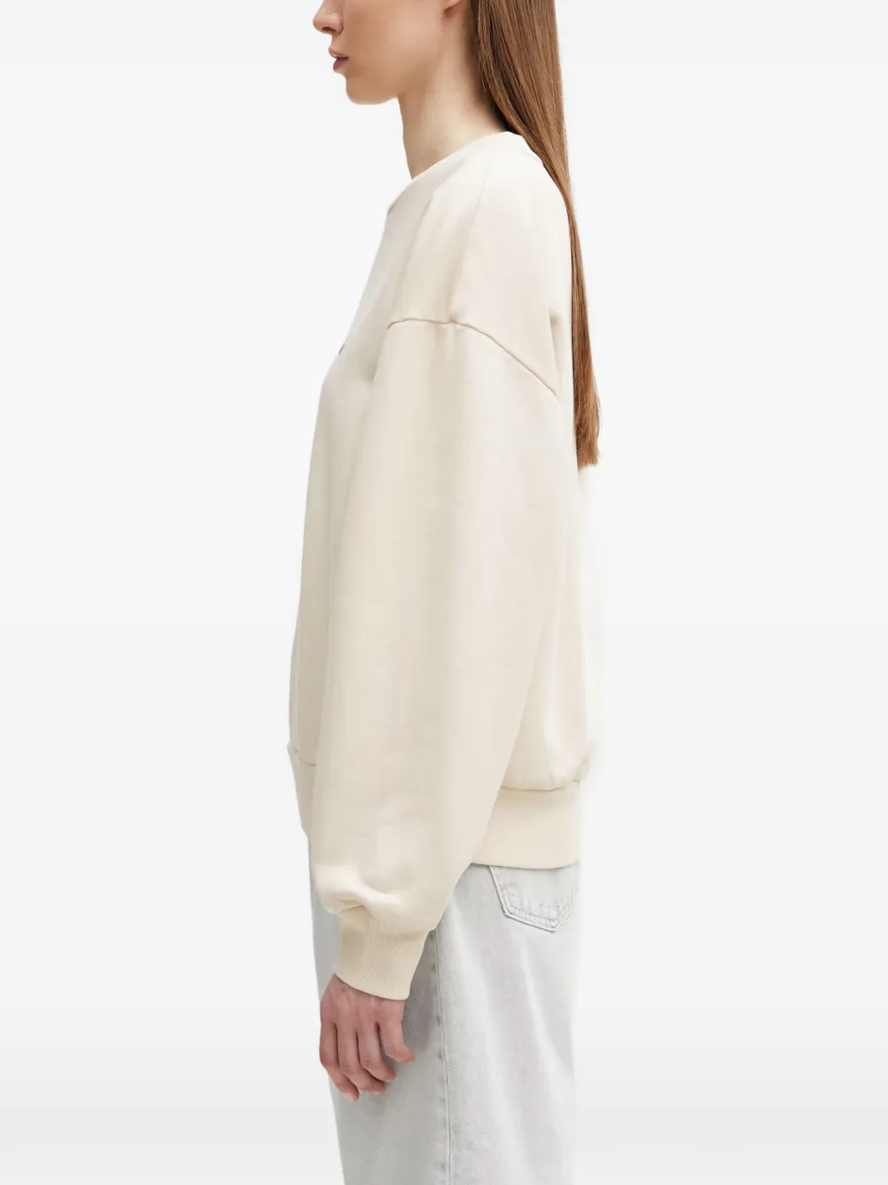 Carhartt WIP Casey sweater met geborduurd logo Beige