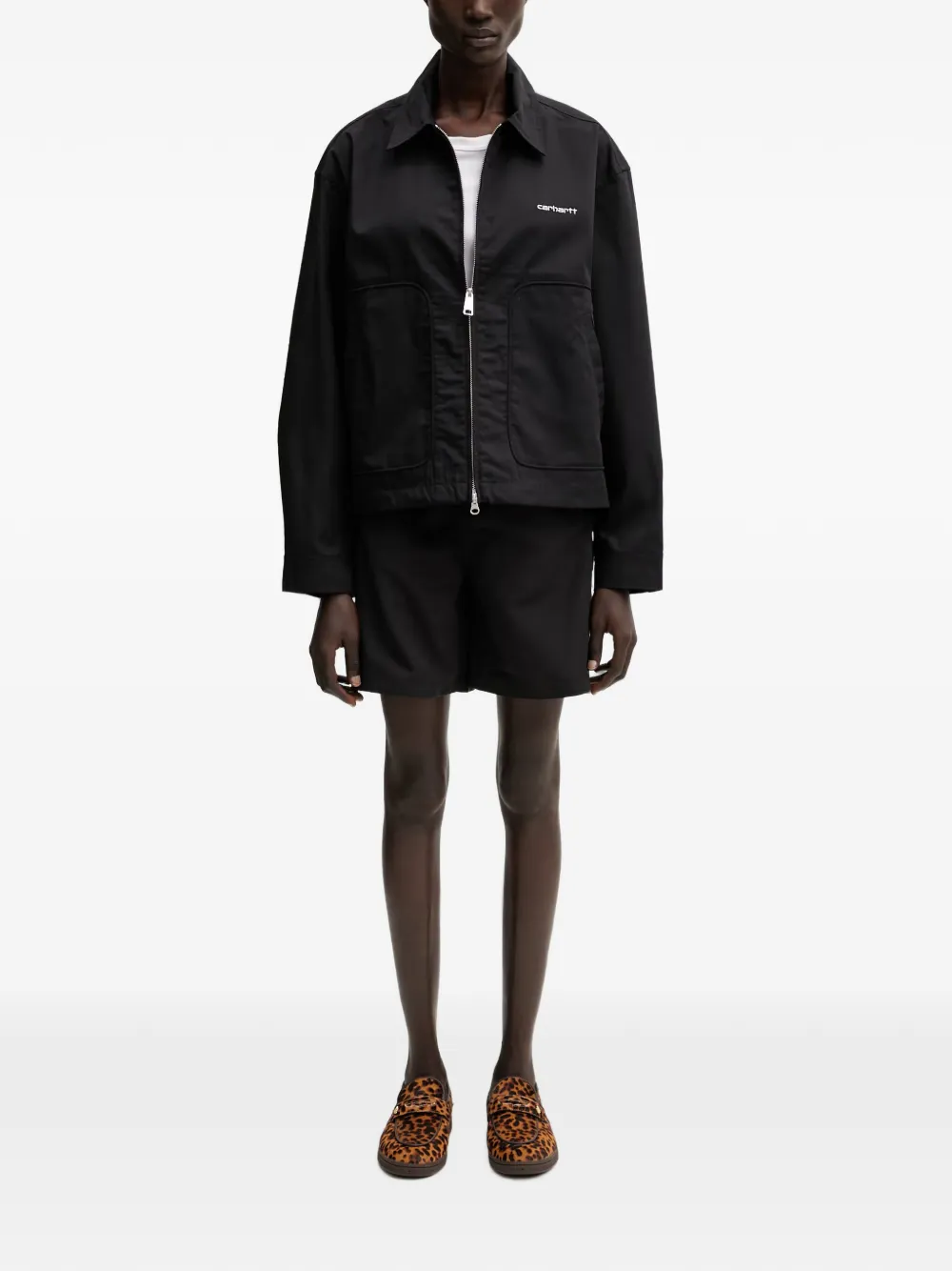 Carhartt WIP Postal jack met rits Zwart