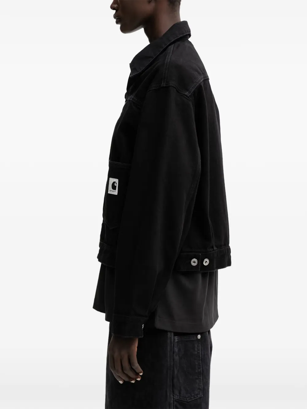 Carhartt WIP Belmar denim jack met logo-patch Zwart