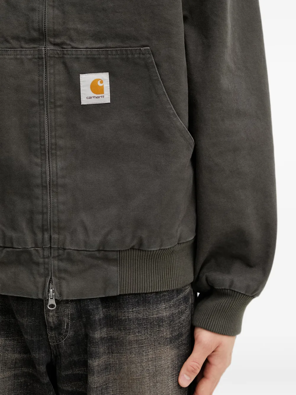 Carhartt WIP Ravon jack met logopatch en rits Groen