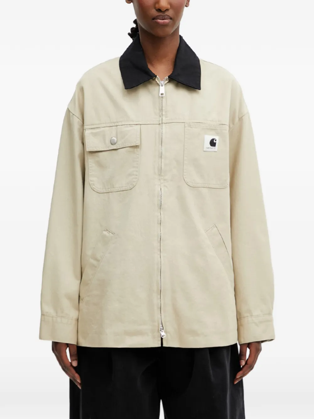 Carhartt WIP Dana logo-patch zip-up jacket - Toni neutri