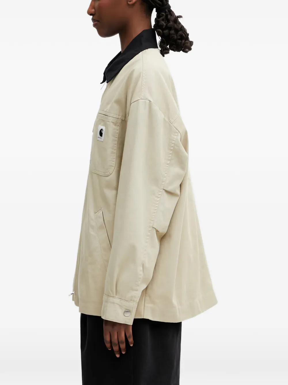 Carhartt WIP Dana jack met logopatch en rits Beige