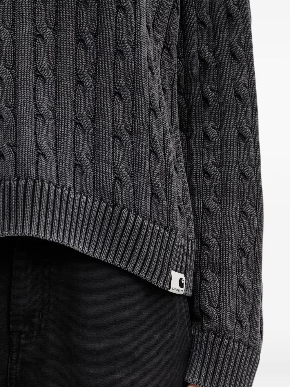 Carhartt WIP Carter kabelgebreide trui Zwart