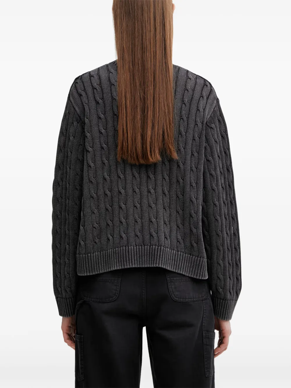Carhartt WIP Carter kabelgebreide trui Zwart