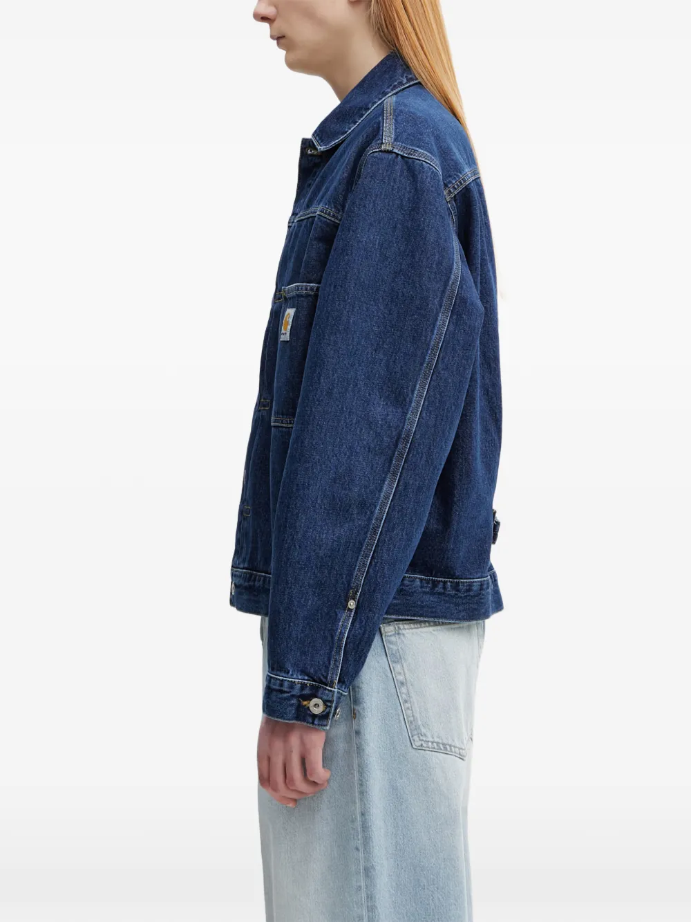 Carhartt WIP Belmar denim jack met logopatch Blauw