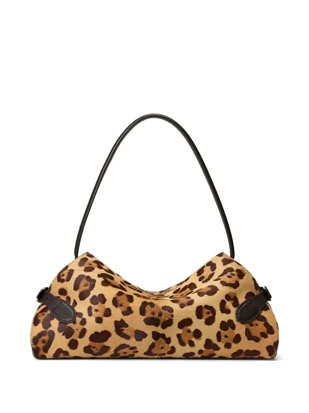 Ralph Lauren Collection Ralph kleine kalfsleren schoudertas met luipaardprint Bruin