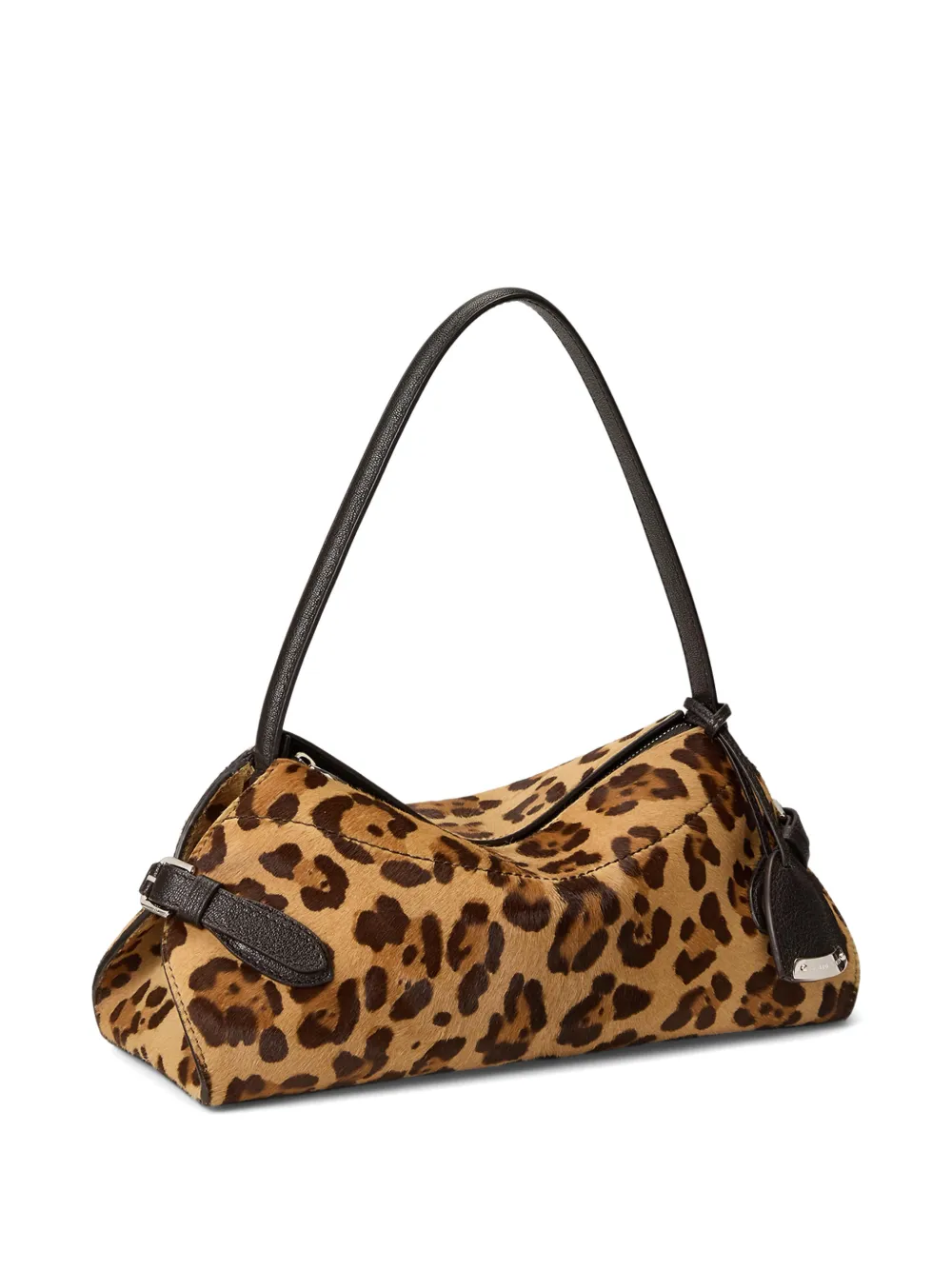 Ralph Lauren Collection Ralph kleine kalfsleren schoudertas met luipaardprint Bruin