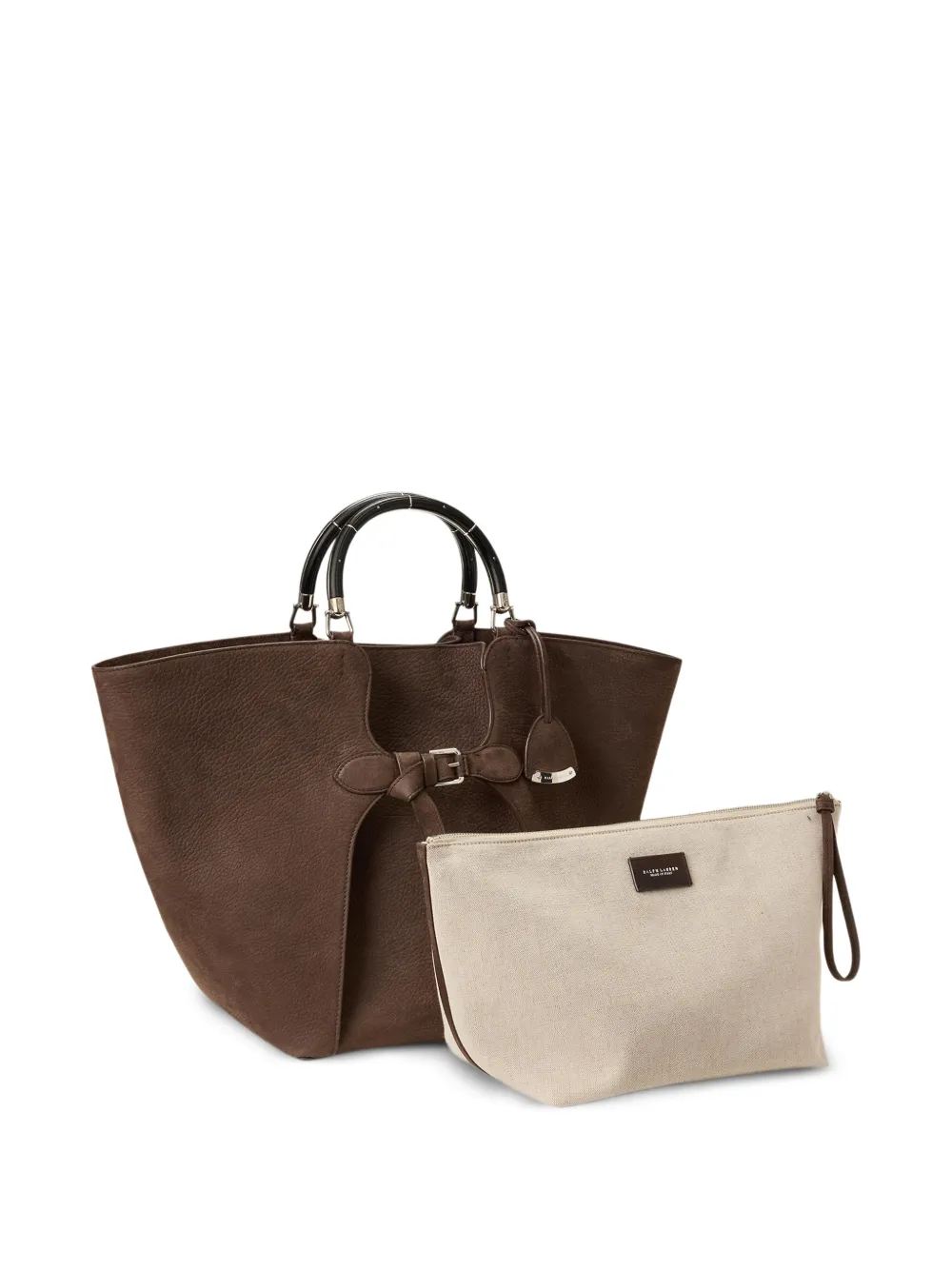 Ralph Lauren Collection Ralph shopper van bewerkt leer Bruin