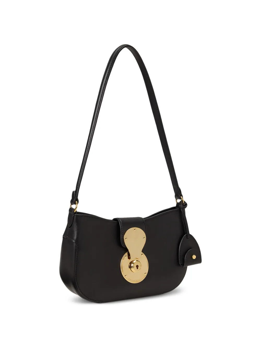 Ralph Lauren Collection Leren schoudertas Zwart