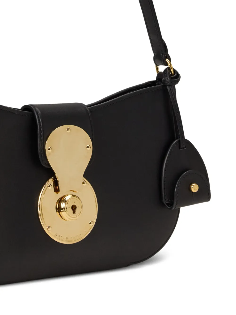 Ralph Lauren Collection Leren schoudertas Zwart