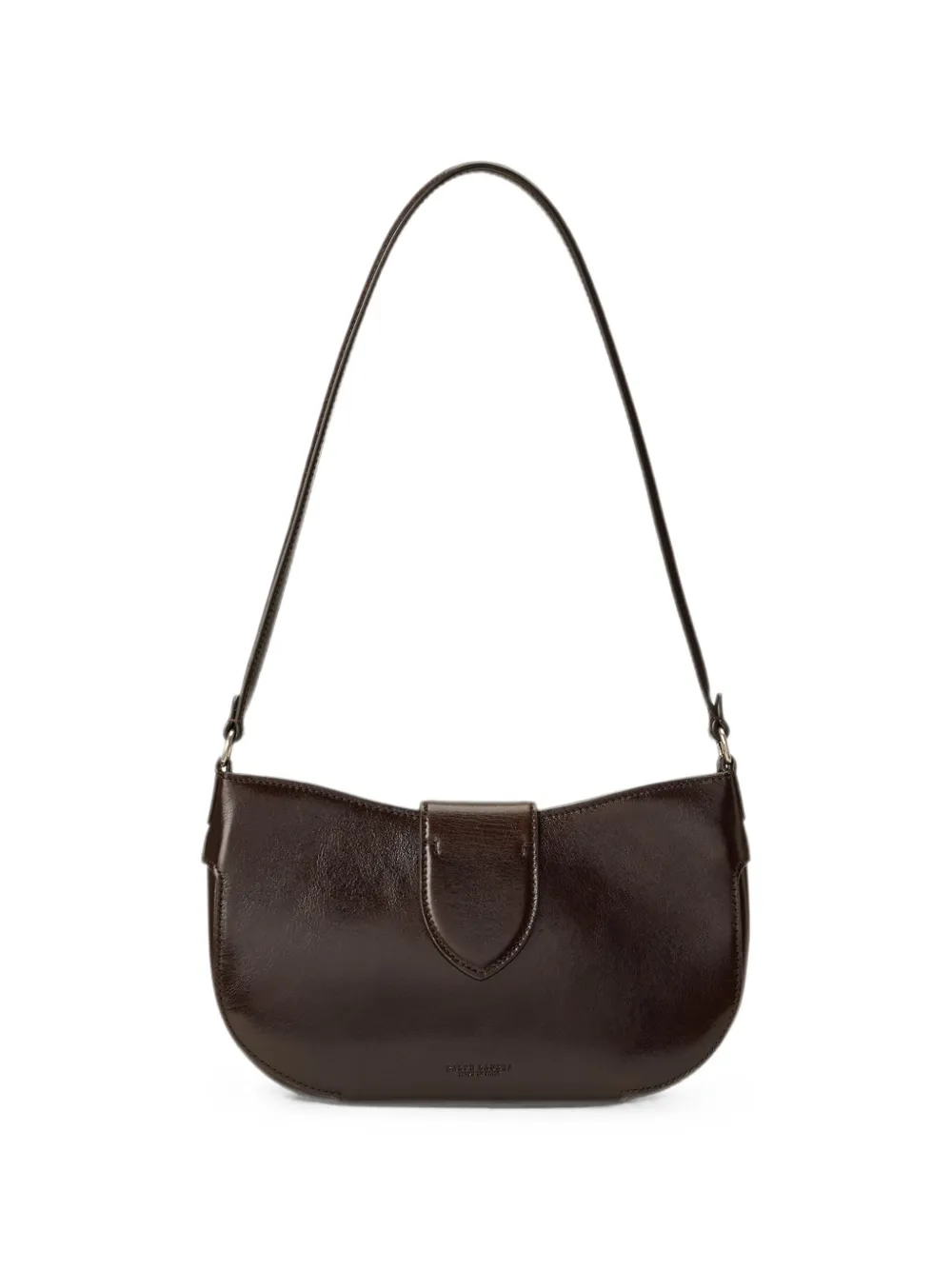 Ralph Lauren Collection Small Ricky Washed Leather Shoulder Bag in Brown, view 3