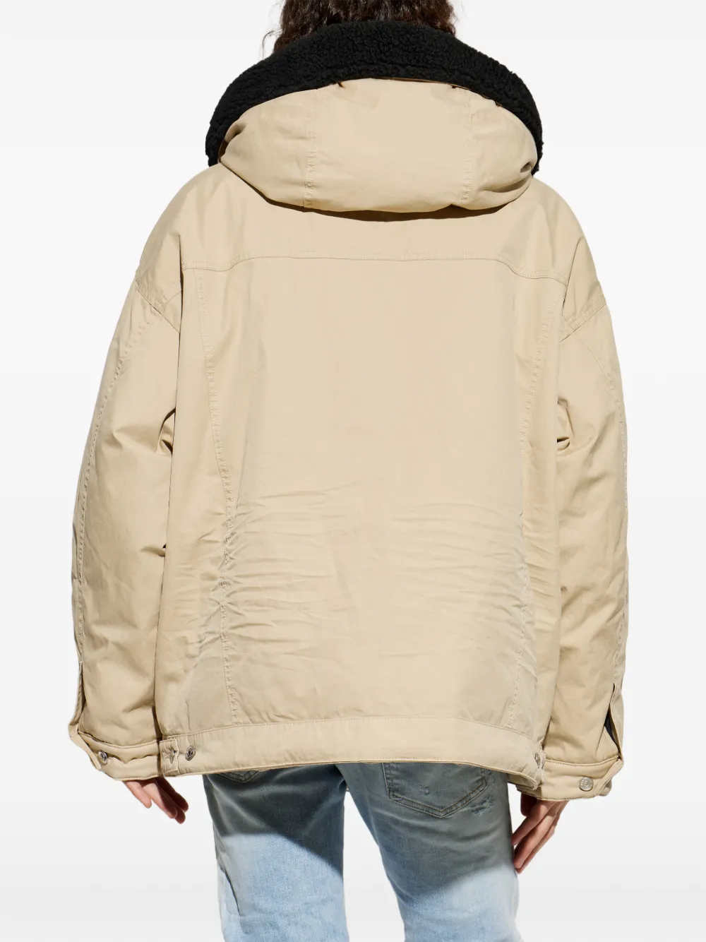 DSQUARED2 Jack met capuchon en logopatch Beige