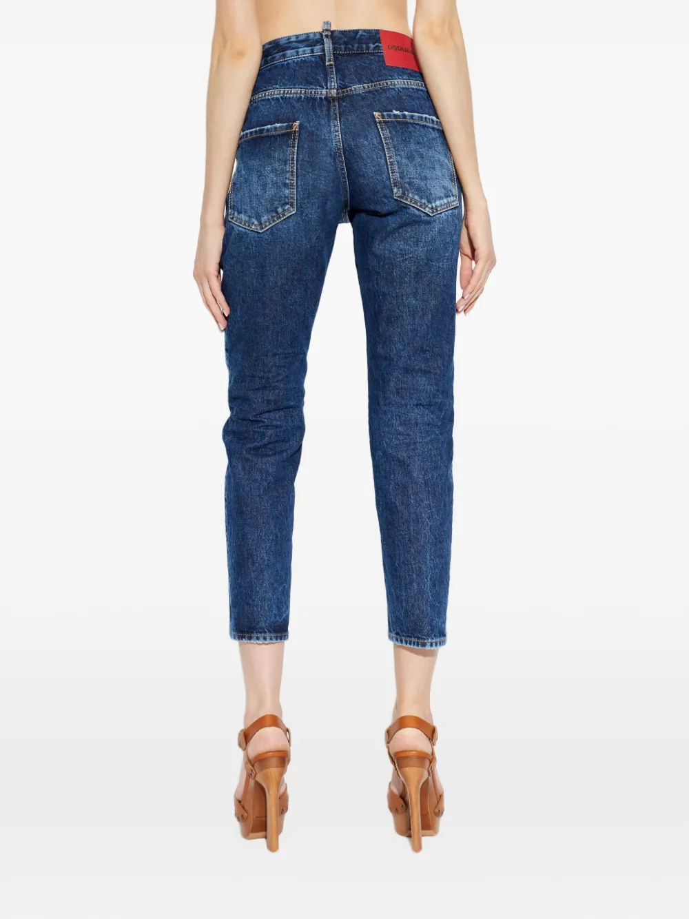 DSQUARED2 Teddy gerafelde jeans Blauw