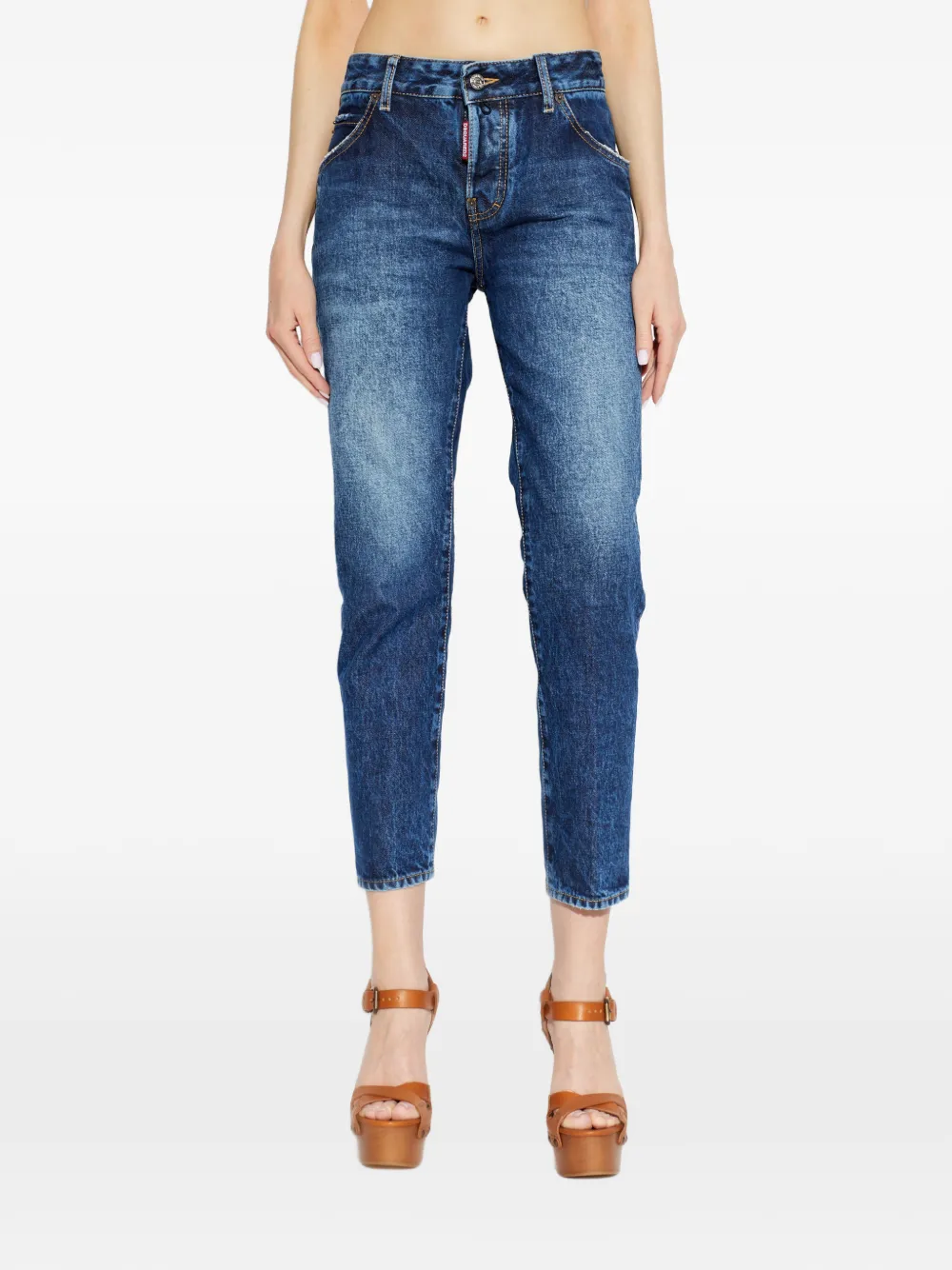 DSQUARED2 Teddy gerafelde jeans Blauw