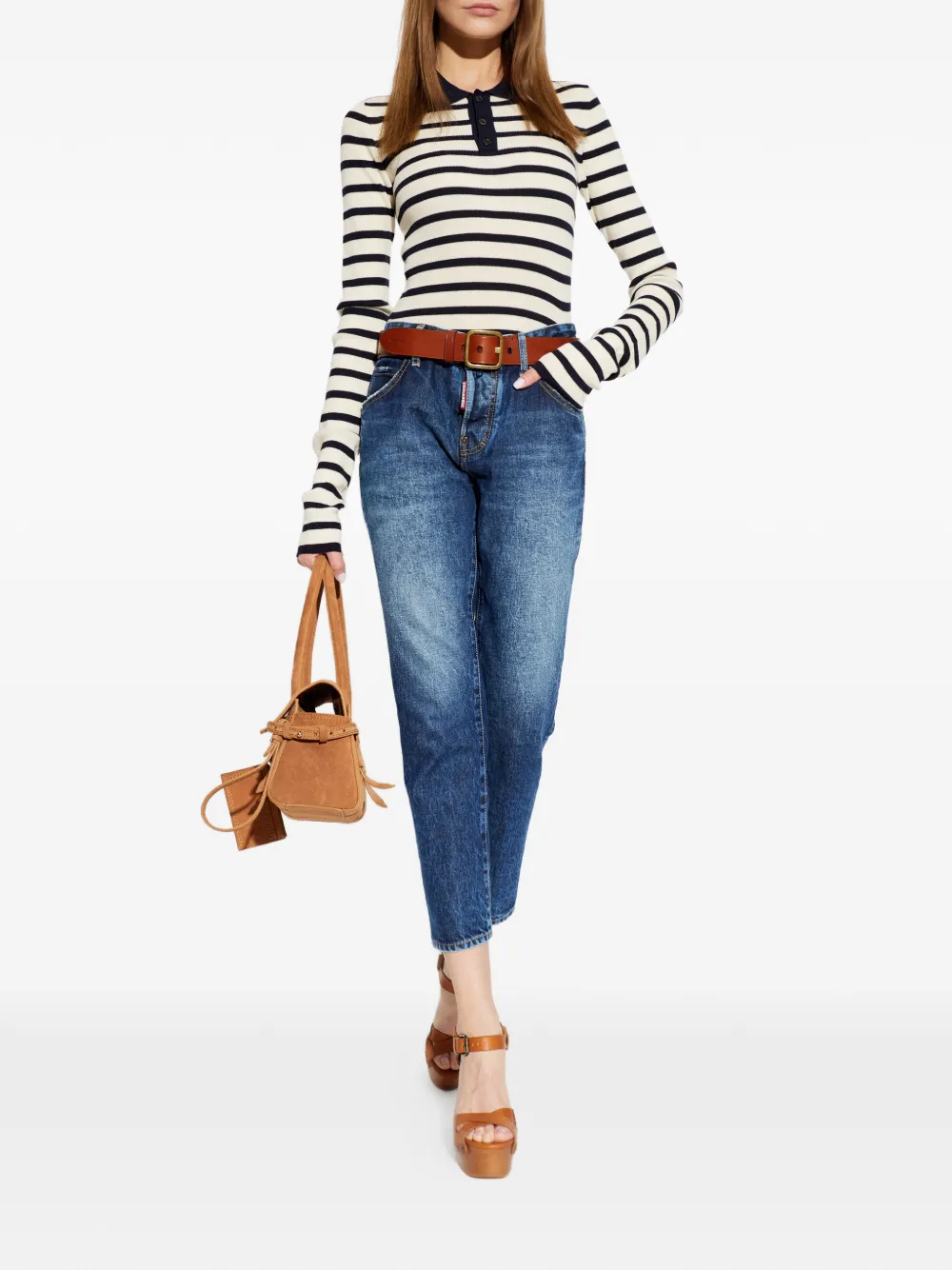 DSQUARED2 Teddy gerafelde jeans Blauw