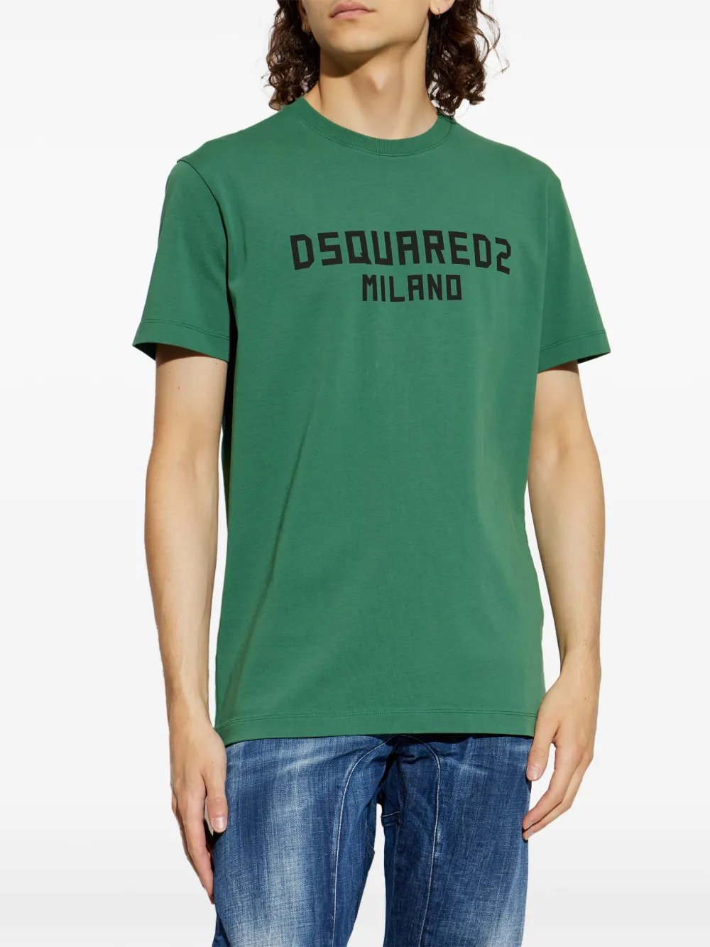 DSQUARED2 T-shirt met logoprint Groen