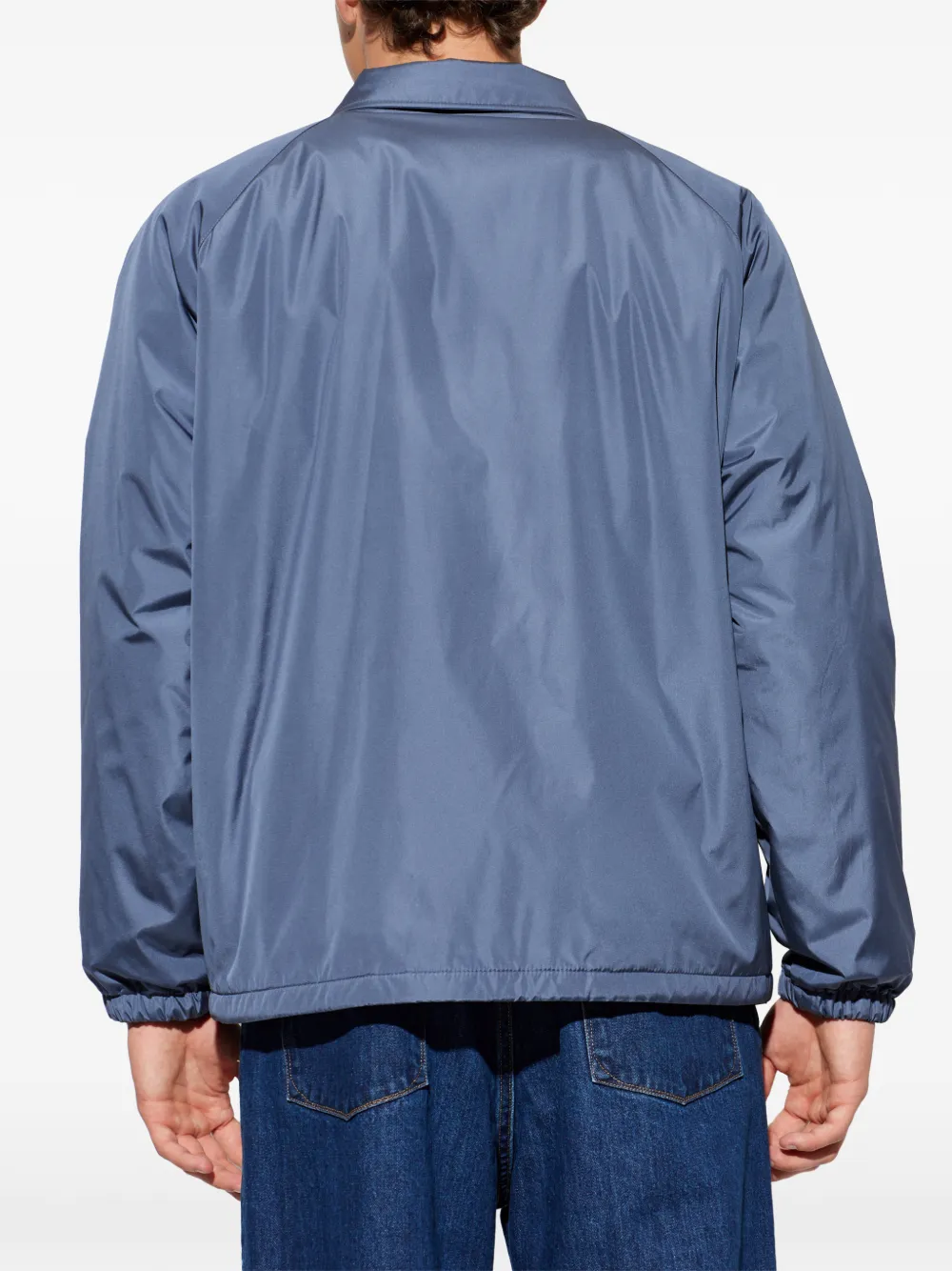 Jil Sander Jack met drukknopen en raglan mouwen Blauw