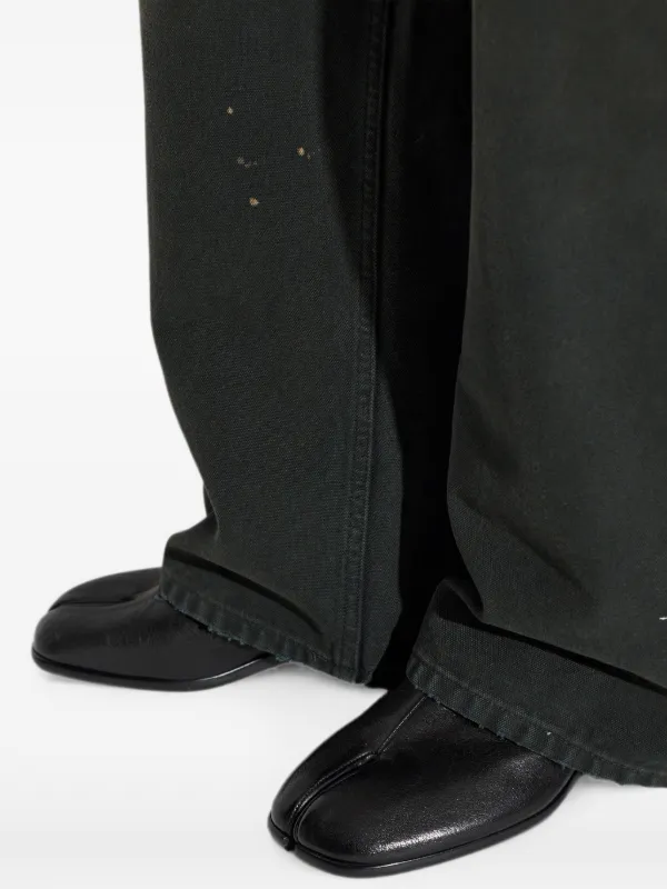 Maison Margiela Tabi Leather Ankle Boots | Black | FARFETCH