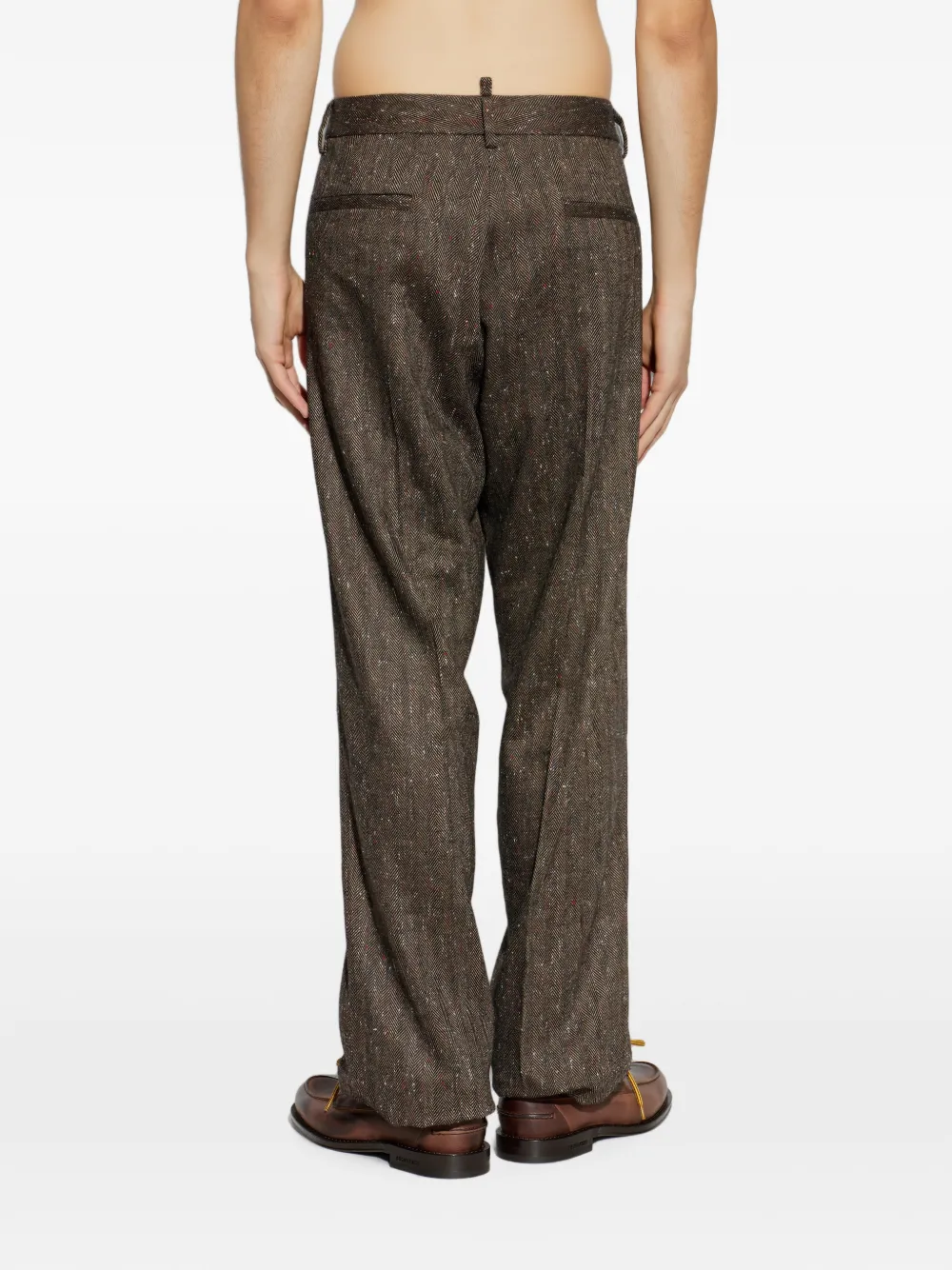 DSQUARED2 Broek met visgraatpatroon Bruin