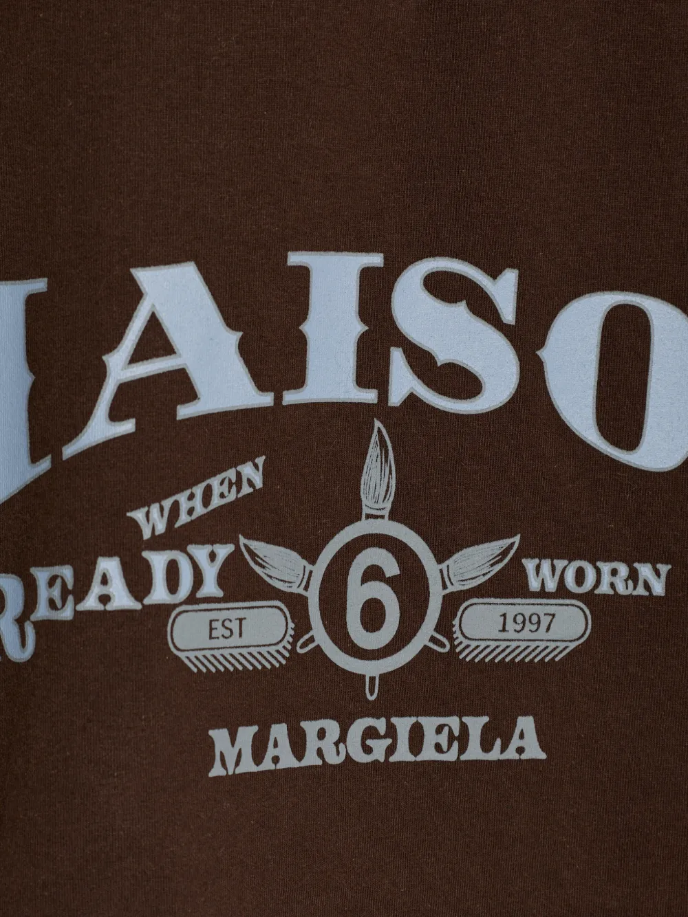 MM6 Maison Margiela T-shirt met logoprint Bruin