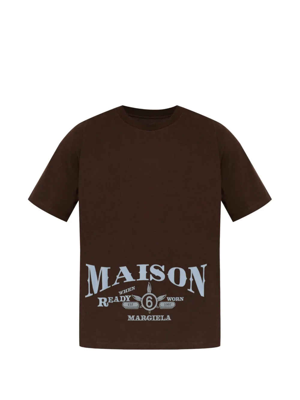 MM6 Maison Margiela T-shirt con logo - Marrone