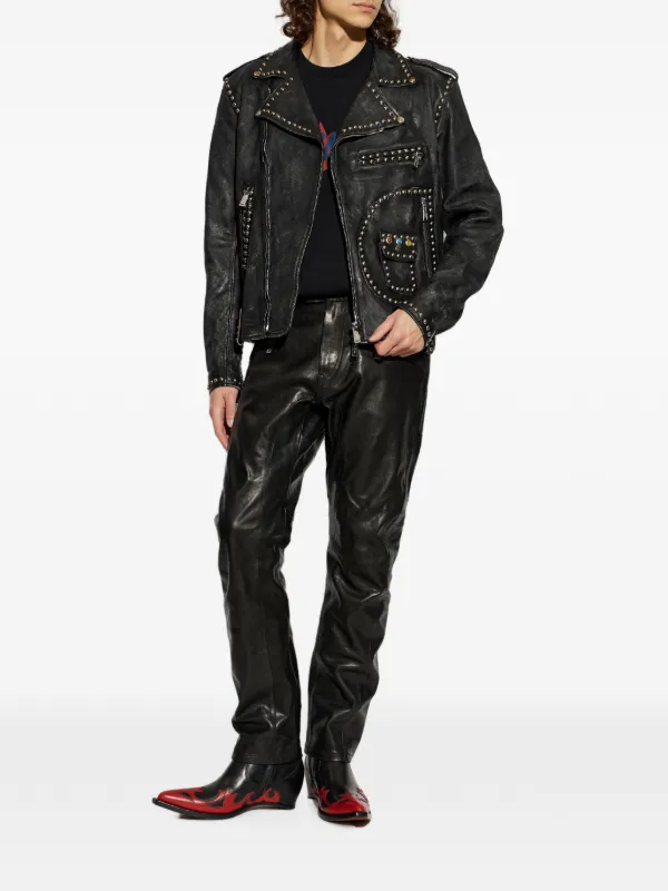 DSQUARED2 stud-embellished Jacket | Black | FARFETCH
