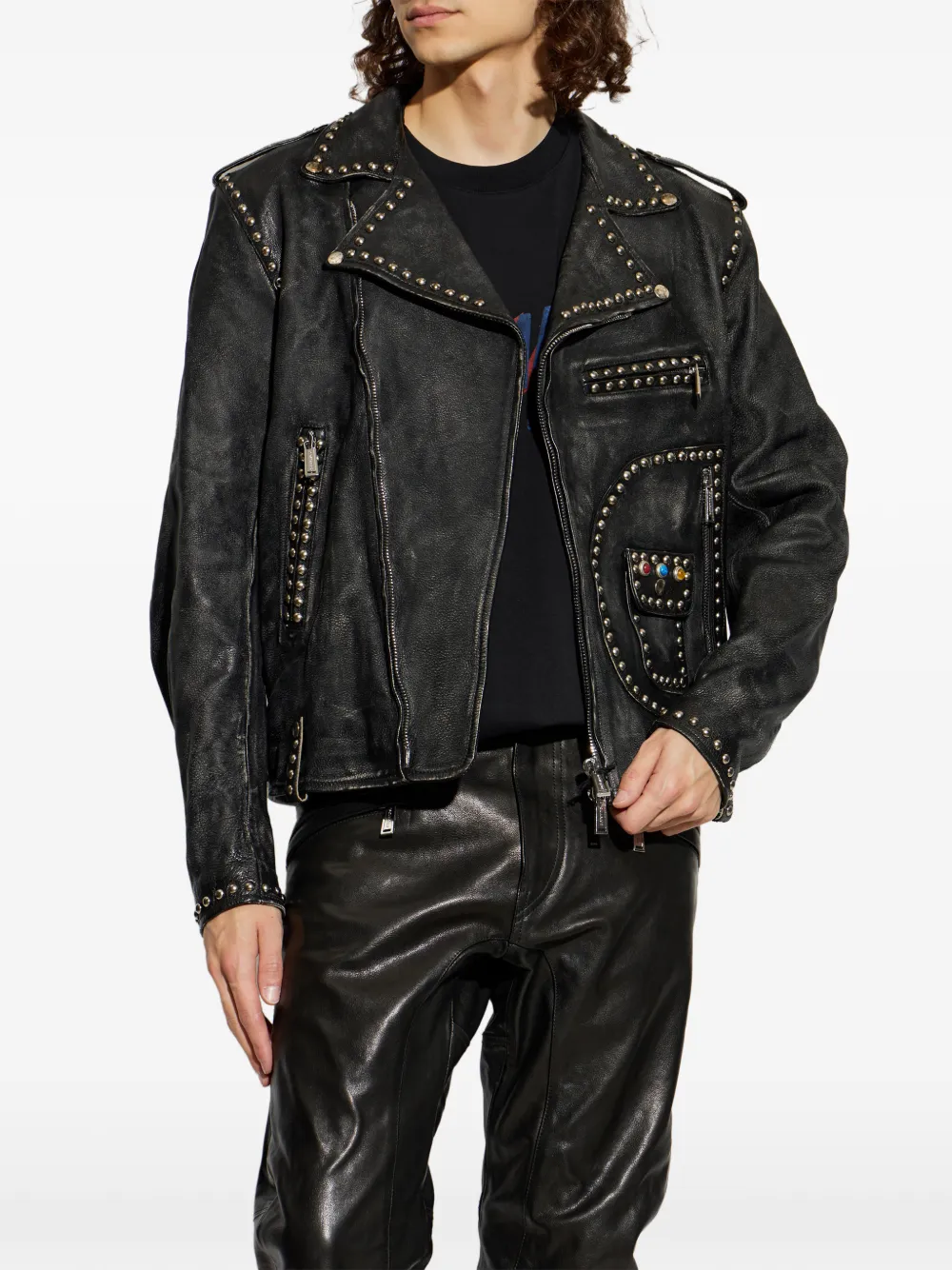 DSQUARED2 Jack met studs Zwart