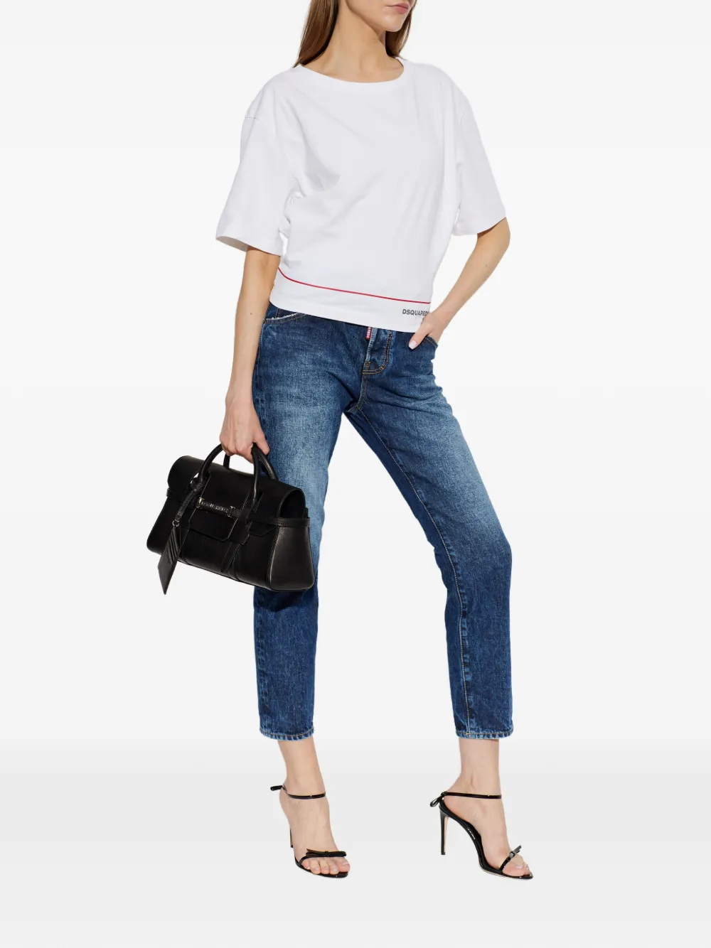 DSQUARED2 T-shirt met logoprint Wit