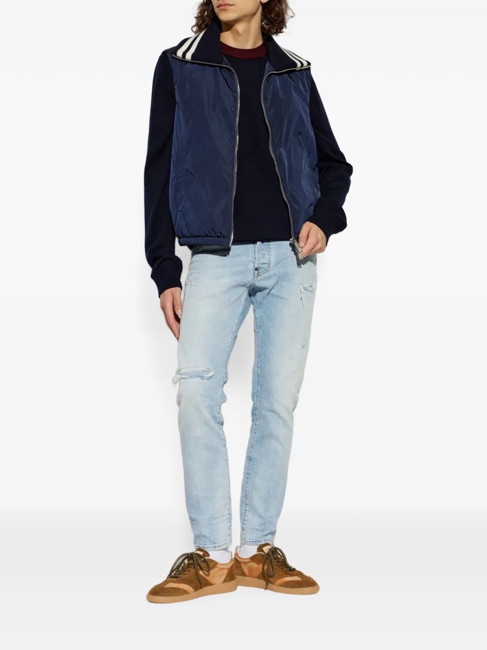 DSQUARED2 stripe-trim gilet - Blu