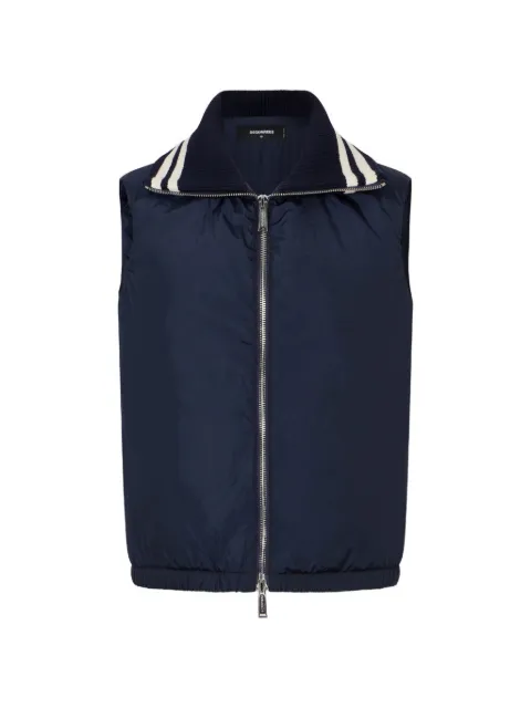 DSQUARED2 hybrid studded cropped vest