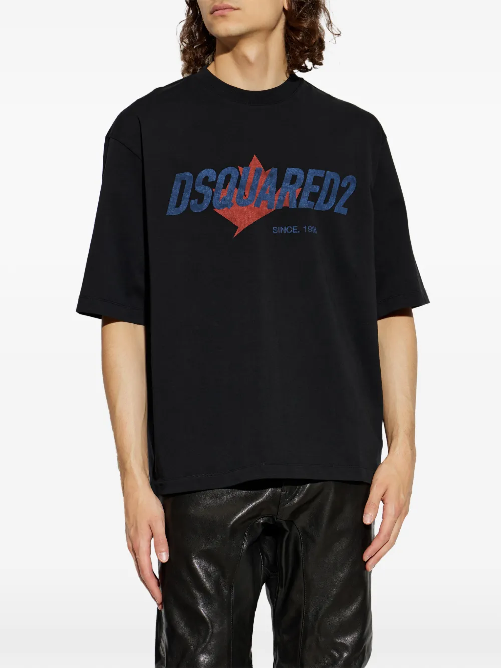 DSQUARED2 T-shirt met logoprint Zwart