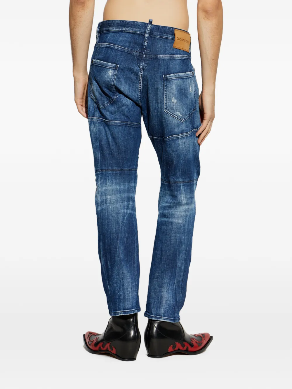 DSQUARED2 Gerafelde jeans met vervaagd effect Blauw