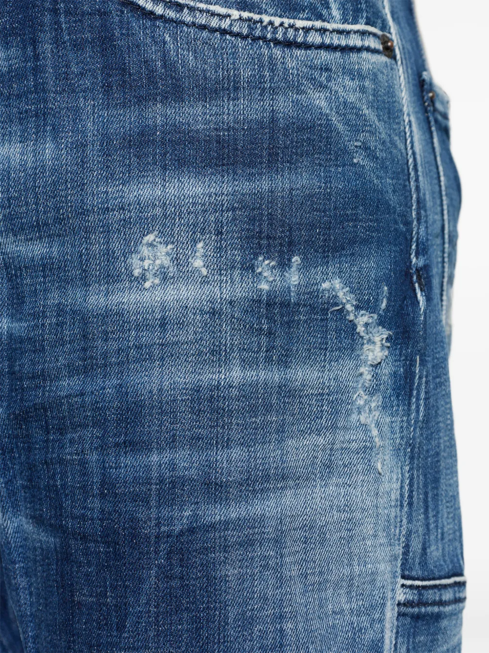 DSQUARED2 Gerafelde jeans met vervaagd effect Blauw