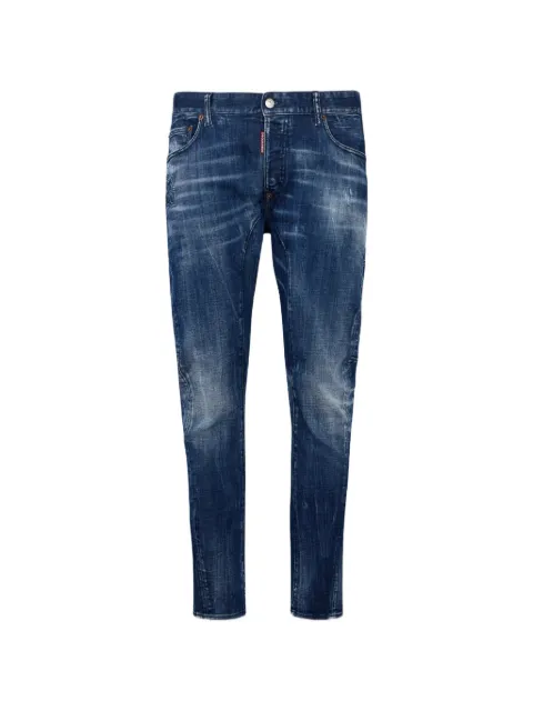 DSQUARED2 falmede jeans med slitageeffekt