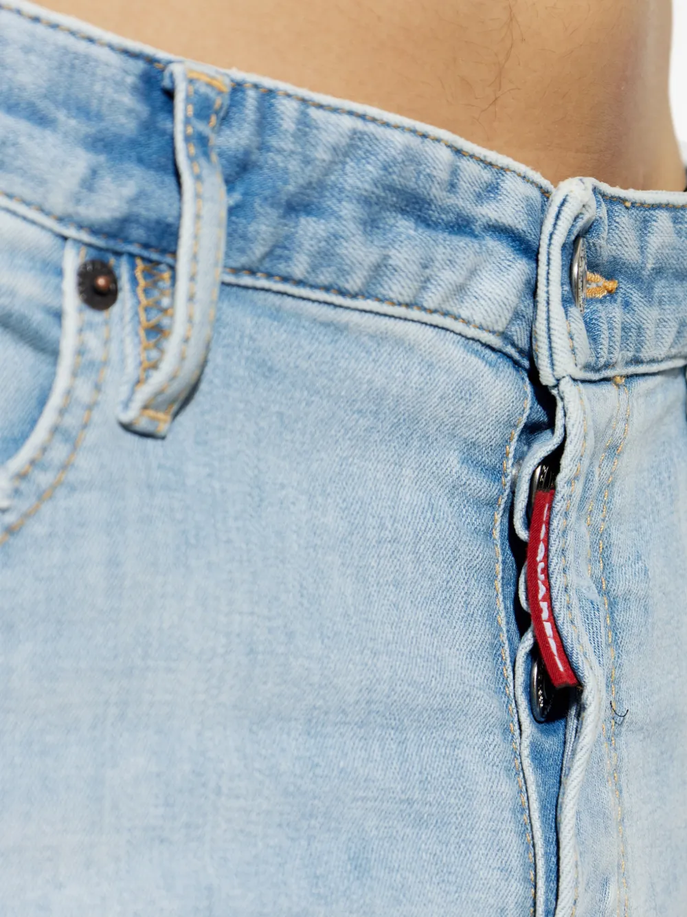 DSQUARED2 Gerafelde jeans met vervaagd effect Blauw