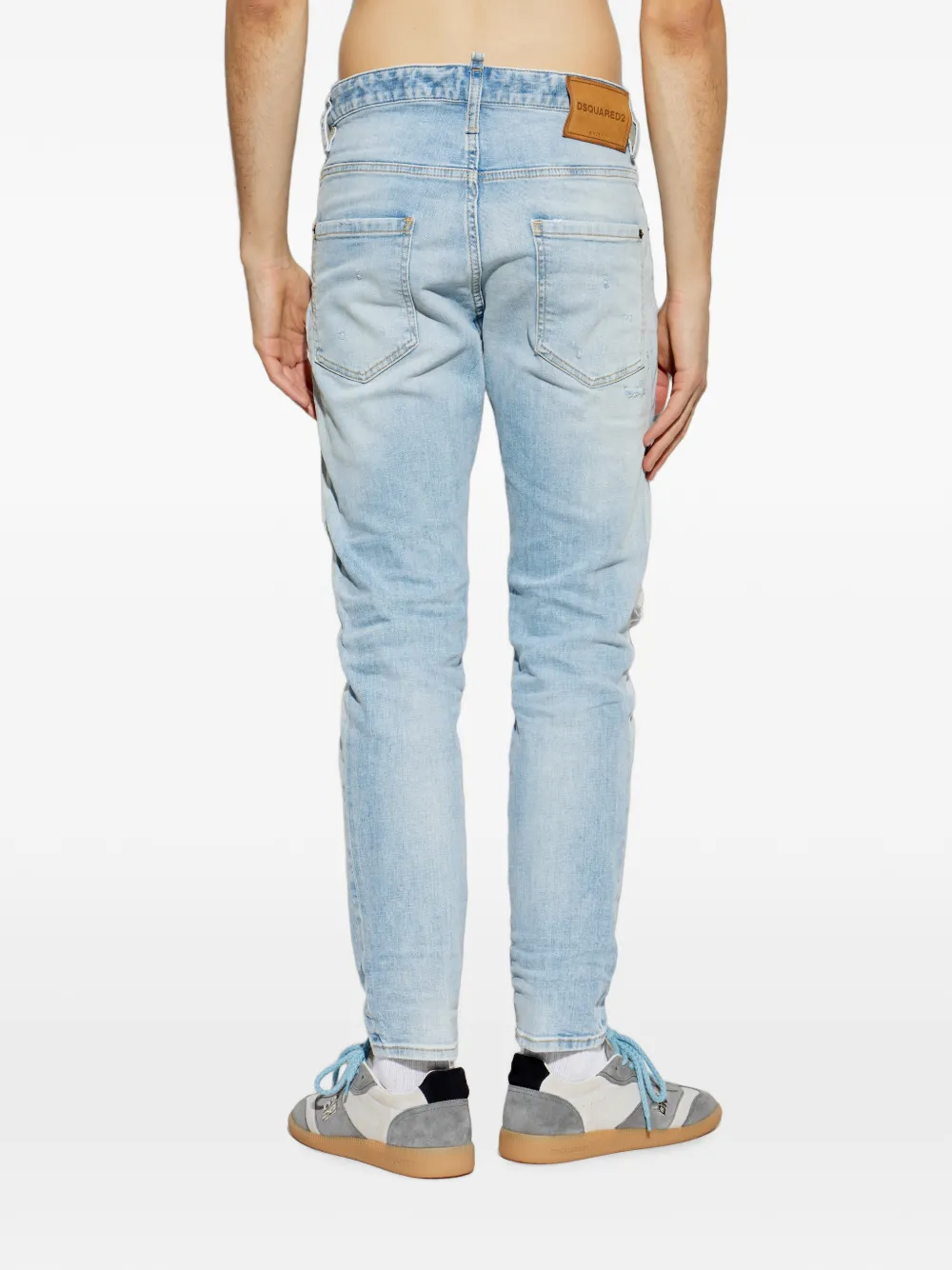 DSQUARED2 Gerafelde jeans met vervaagd effect Blauw