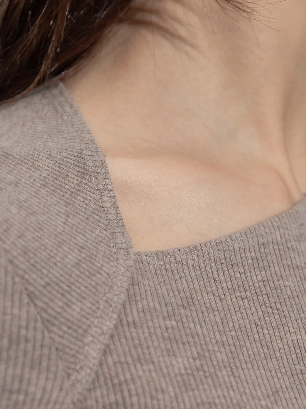 MM6 Maison Margiela Asymmetric Ribbed-knit Dress in Neutrals, view 5