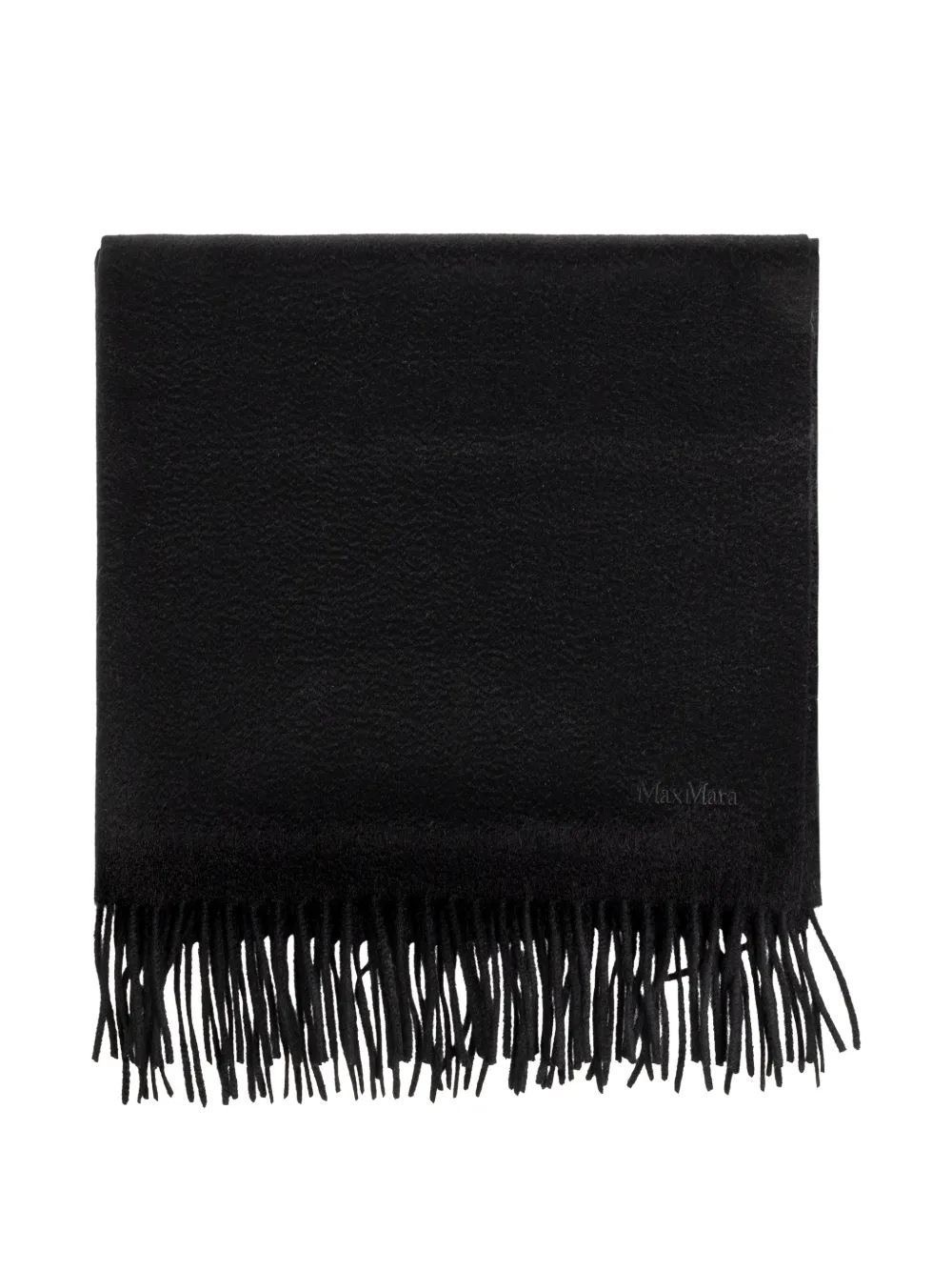 Max Mara fringed-edge scarf - Black