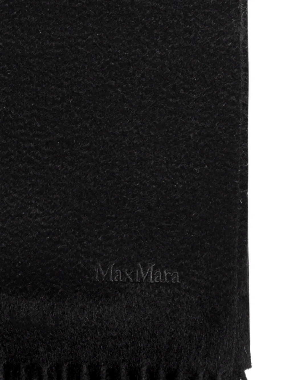 Max Mara Sjaal met franje Zwart