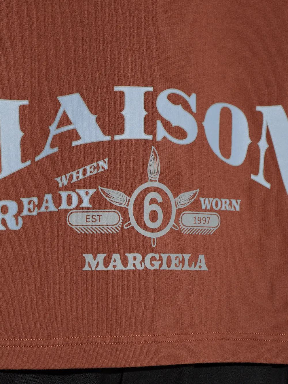MM6 Maison Margiela Sweater met logoprint Bruin