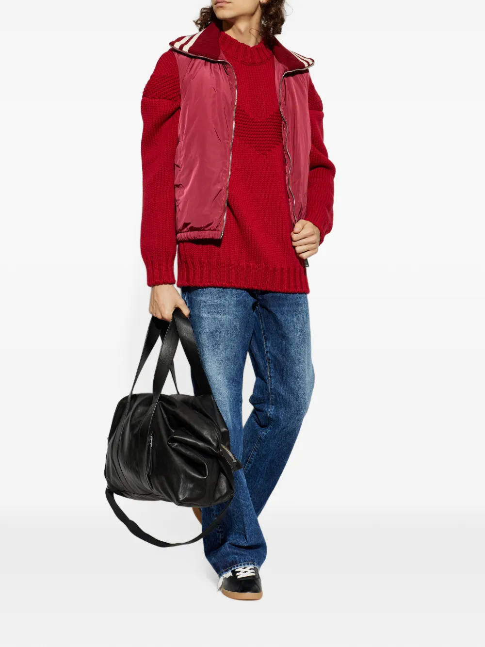 DSQUARED2 Gilet met gestreepte afwerking Rood